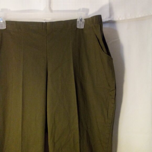 JMS Just My Size Pants Women 3X Comfort Waist Straight Leg Green - Picture 3 of 14